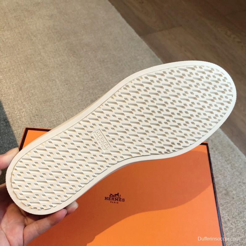 2025 Men Hermès Black Leather Loafers AS00380