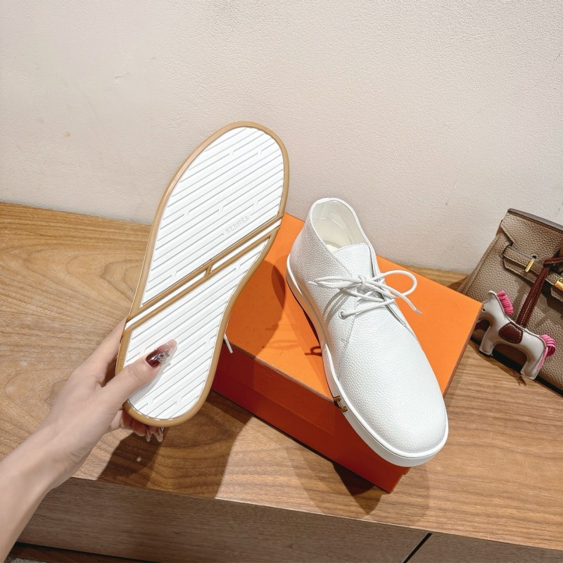 2025 Unisex H White Leather Classic Boots AS00380