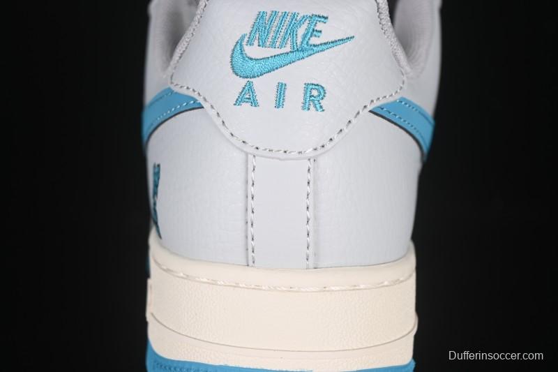 Nike Air Force 1 '07 Low LV Collaboration Gray Blue Sole Casual Sneakers - JJ2508-704