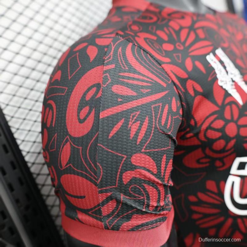 Player Version 25/26 FC Palestine Red with Traditional Floral Pattern Jersey