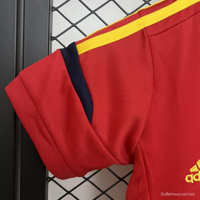 Retro 2012 Kids Spain Home Size 16-28 Jersey
