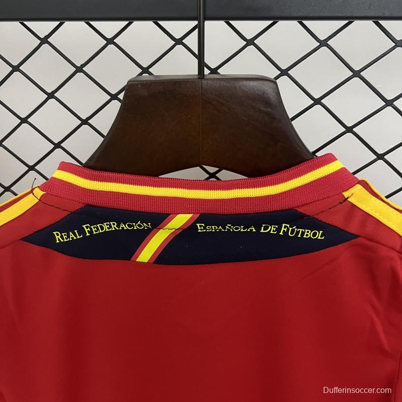 Retro 2012 Kids Spain Home Size 16-28 Jersey