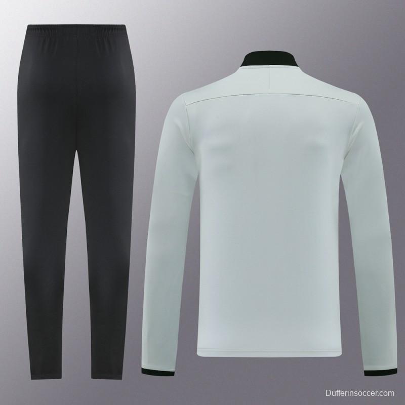 2025 Nike Grey Full Hoodie Zipper Jacket +Long Pants