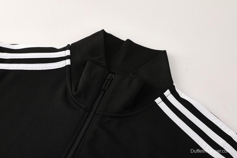 2025 Adidas Black/Grey Full Zipper Jacket +Long Pants