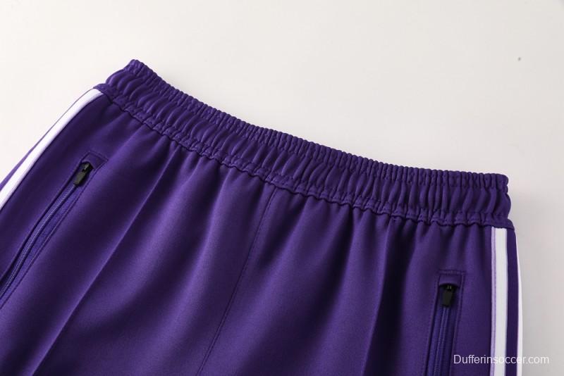 25/26 Real Madrid Purple Full Zipper Jacket +Long Pants