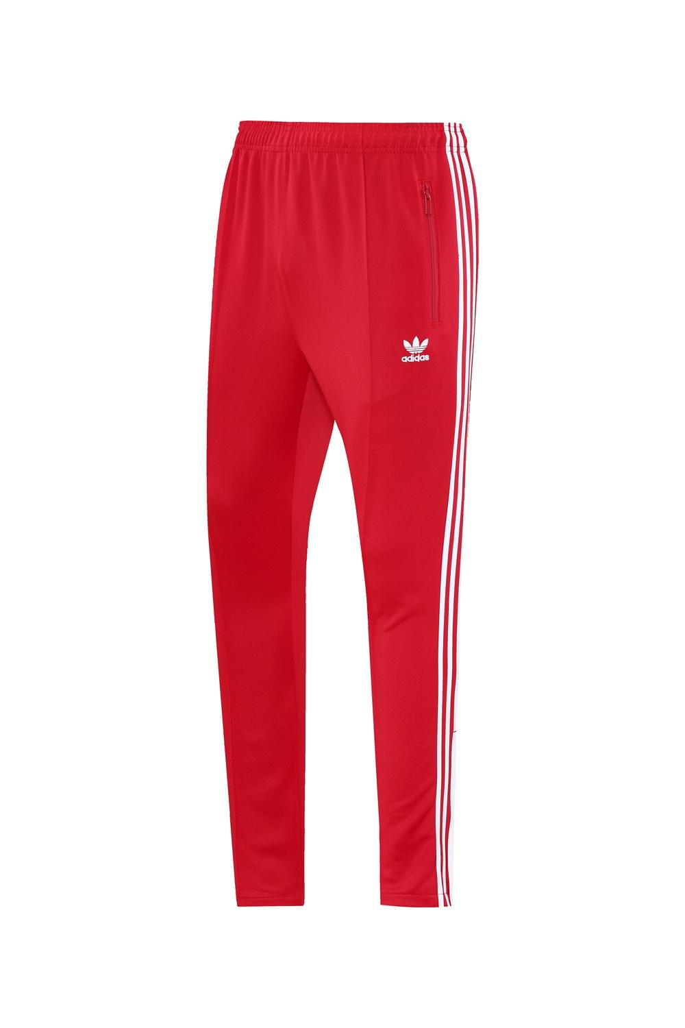 2025 Adidas Original Red Full Hoodie Zipper Jacket +Long Pants
