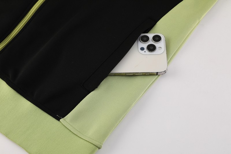 2025 Adidas Light Green/Black Full Zipper Jacket +Long Pants