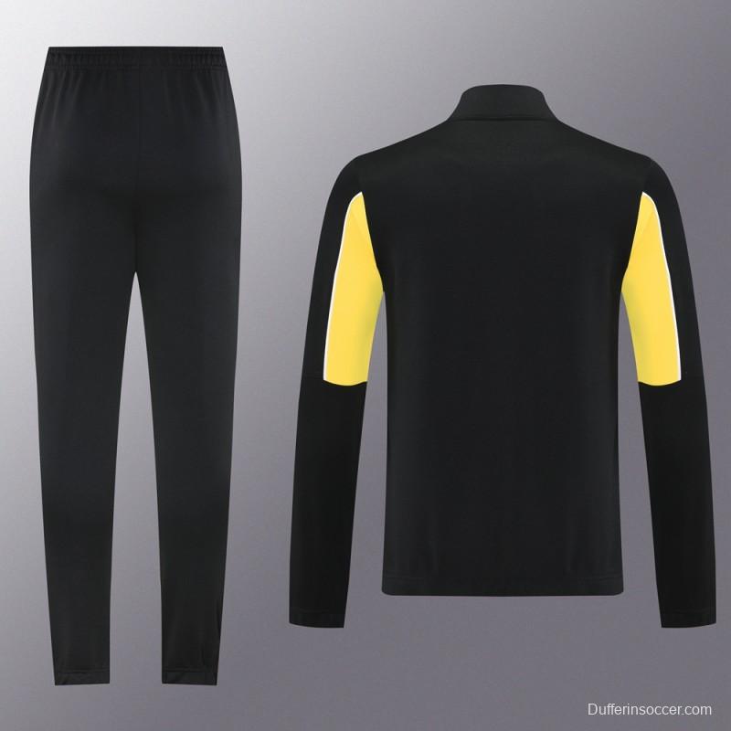 25/26 Borussia Dortmund Black/Yellow Full Zipper Jacket +Long Pants