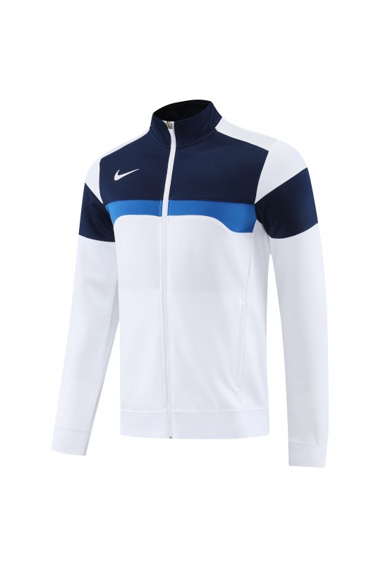 2025 Nike White/Navy Full Hoodie Zipper Jacket +Long Pants