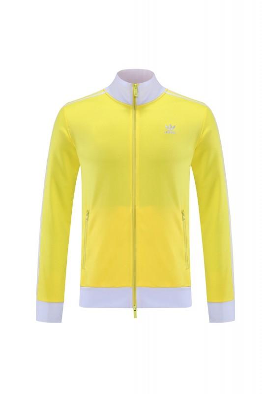 2025 Adidas Original Yellow Full Hoodie Zipper Jacket +Long Pants