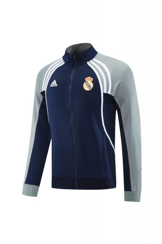 25/26 Real Madrid Navy/Grey Full Zipper Jacket +Long Pants