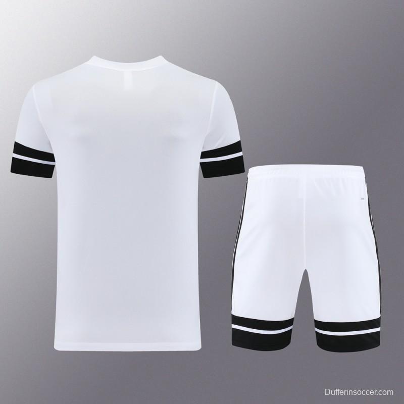 2025 Adidas White Short Sleeve Jersey+Shorts