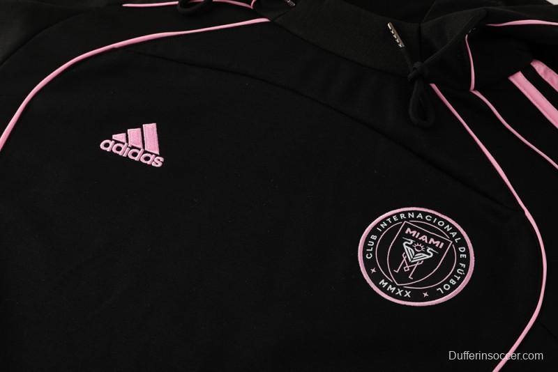 2025 Inter Miami Black Full Hoodie Zipper Jacket +Long Pants