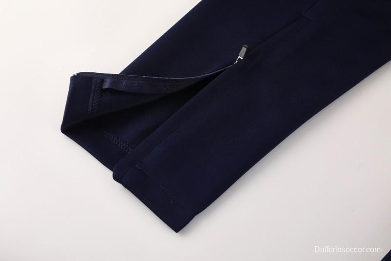 25/26 Barcelona Navy/Orange Full Zipper Jacket +Long Pants