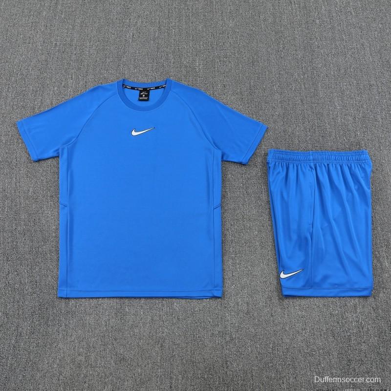 25/26 Nike Blue Short Sleeve Jersey+Shorts