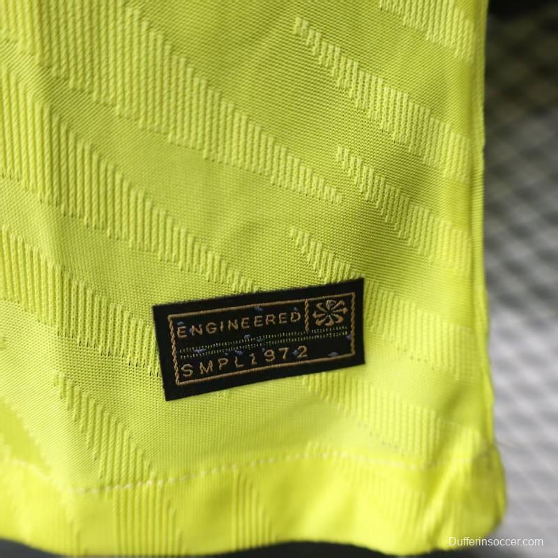 Player Version 2025 Brazil Home Yellow Classic Jersey