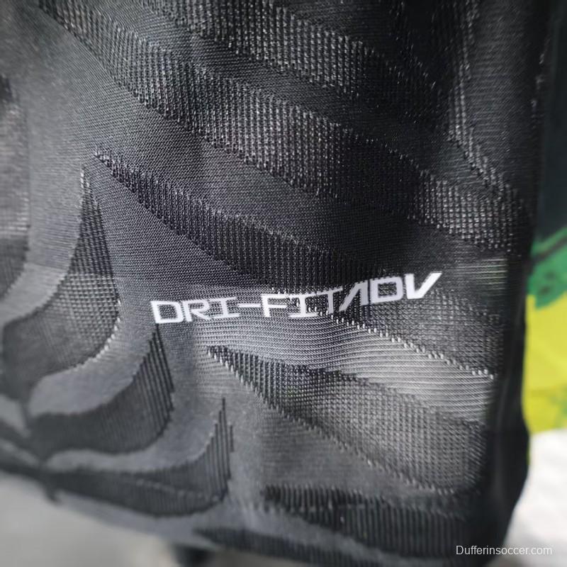 Player Version 2025 Brazil Black with Eagle Print Jersey