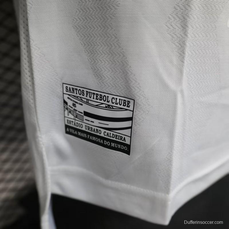 Player Version 25/26 Santos Home Jersey With Full Sponsors