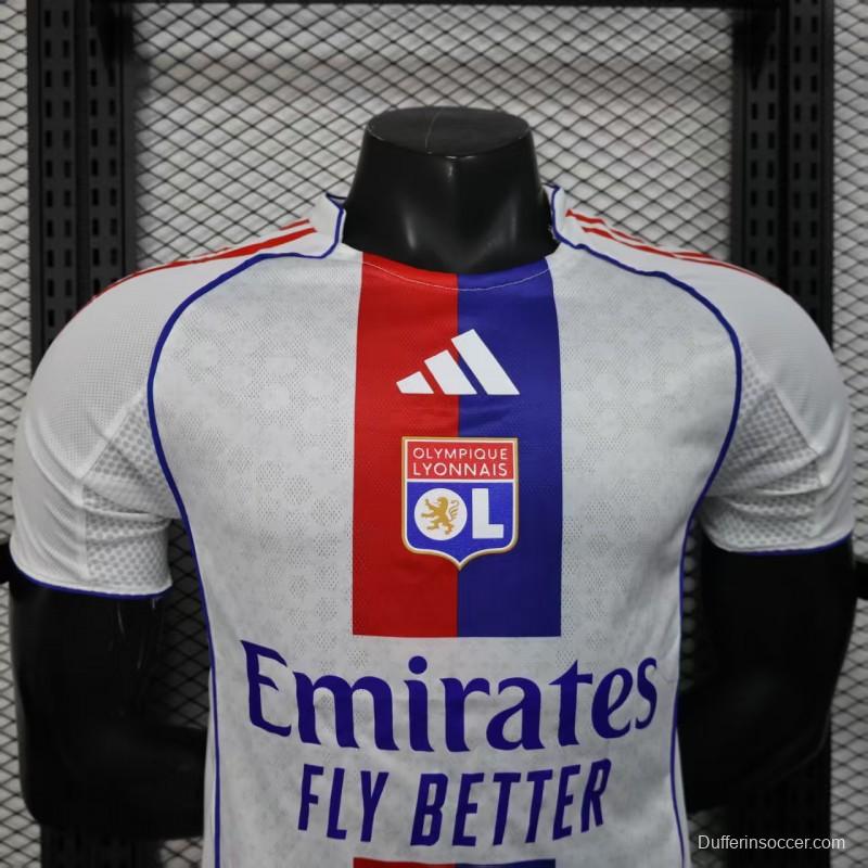 Player Version 25/26 Olympique Lyonnais Lyon Home Jersey
