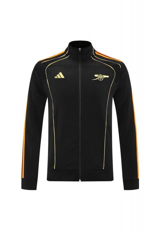 25/26 Arsenal Black Full Zipper Jacket + Long Pants
