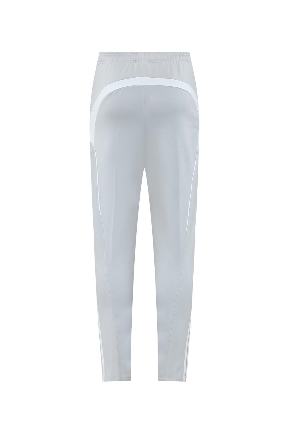 25/26 Real Madrid Grey/White Full Zipper Jacket + Long Pants