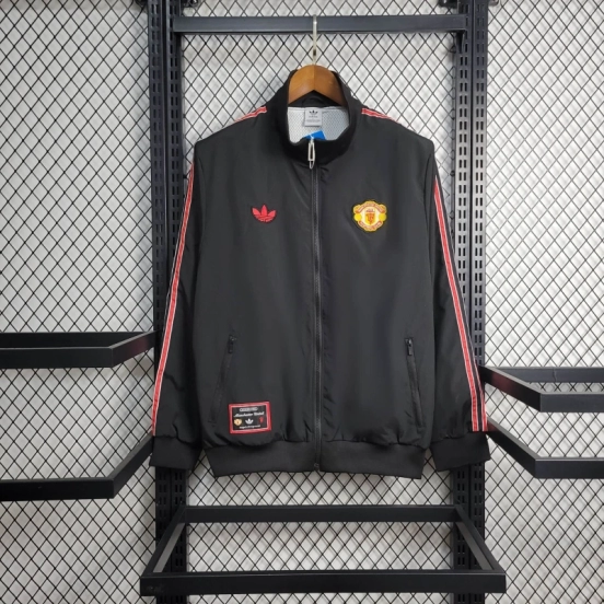 25/26 Manchester United Jacket Black Windbreaker