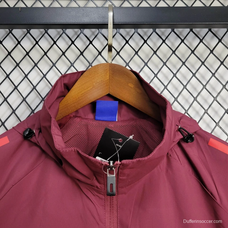 25/26 Bayern Munich Jacket Wine Windbreaker