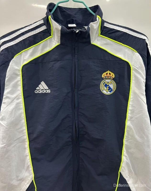 25/26 Real Madrid Black/White Windbreaker
