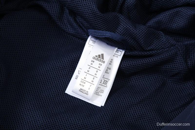 25/26 Adidas Navy Hoodie Full Zipper Jacket + Long Pants