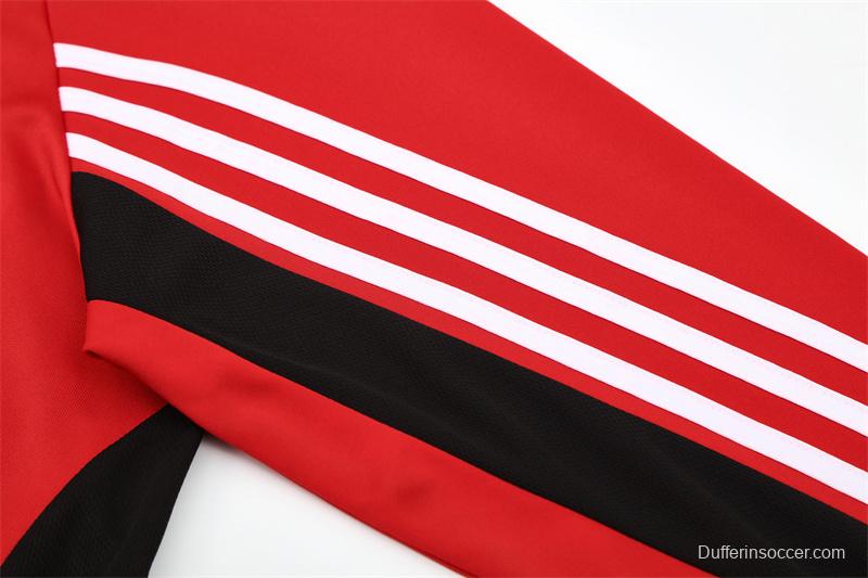 Retro 03/04 AC Milan Red Half Zipper Jacket