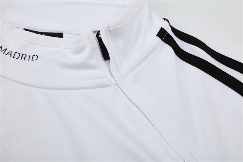 Retro 13/14 Real Madrid White Half Zipper Jacket