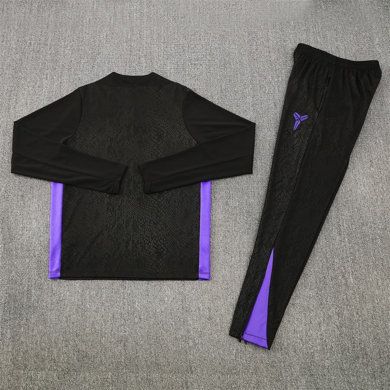 25/26 Barcelona Black Joint Edition Half Zipper Jacket+Long Pants