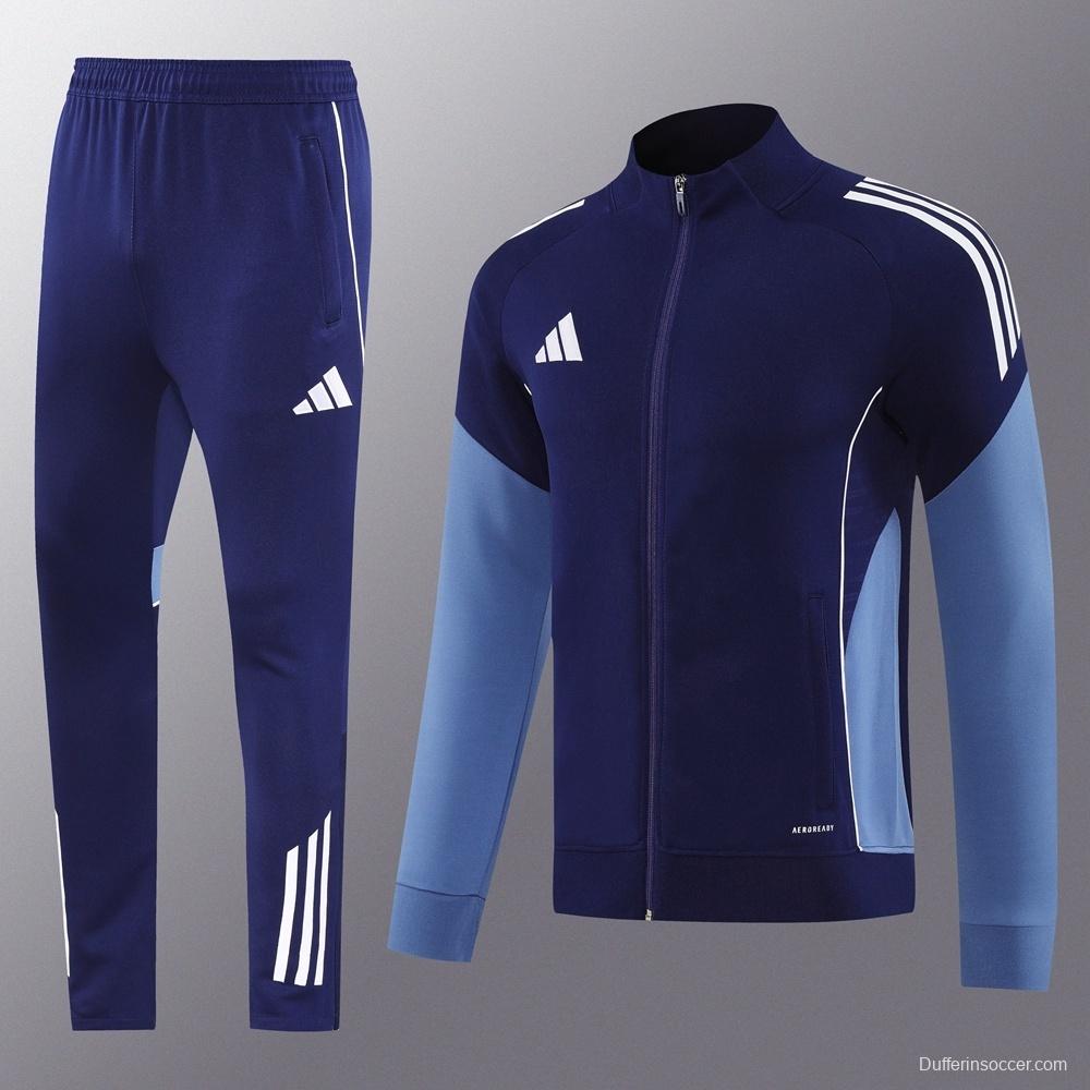 2025 Adidas Navy Full Zipper Jacket + Long Pants