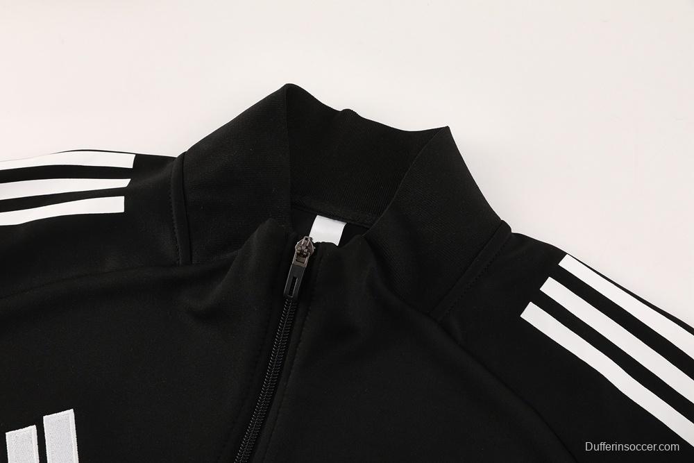 2025 Adidas Black Full Zipper Jacket + Long Pants