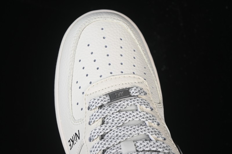 Nike Air Force 1'07 Low Beige Gray Black Letter Casual Sneakers - JS8028-018
