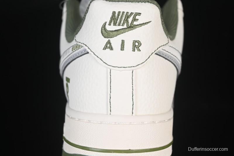 Nike Air Force 1 '07 Low Burberry Collaboration Military Green Embroidery Casual Sneakers - JP8028-003