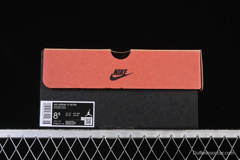 Nike Air Jordan 12 Retro French Blue And White Basketball Shoes - CT8013-114