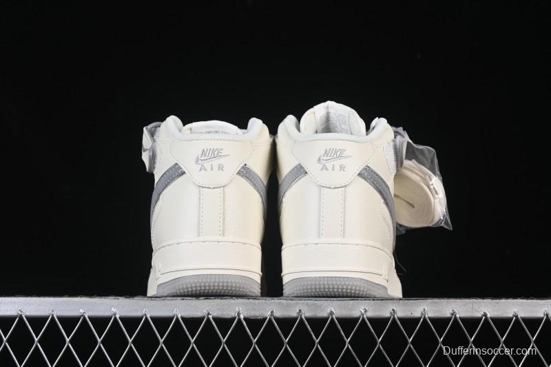 Nike Air Force 1 Mid Light Gray Two-Tone Sole All-Star Starry Sky Mid-Top Casual Skate Shoes - XL0236-232