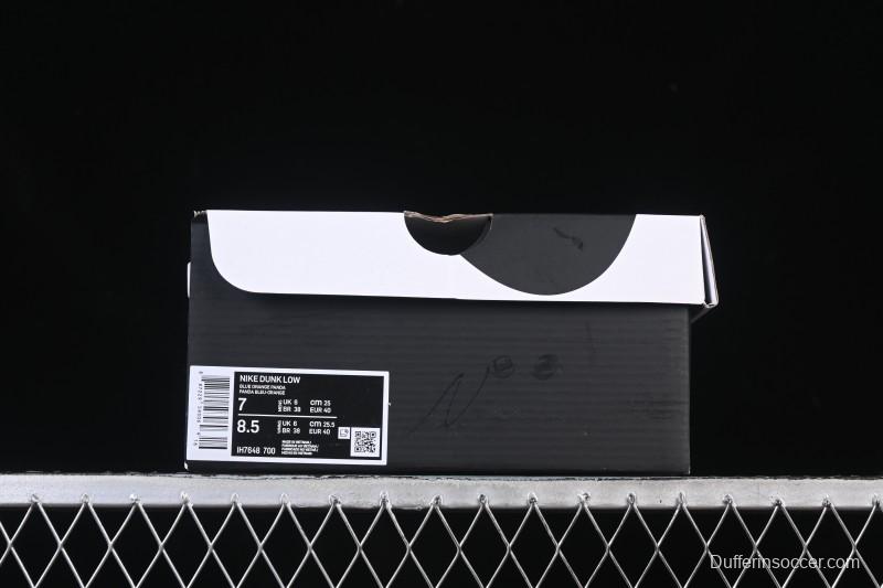 Nike Dunk Low Panda Blue Orange Low-Top Casual Skate Shoes - IH7648-700