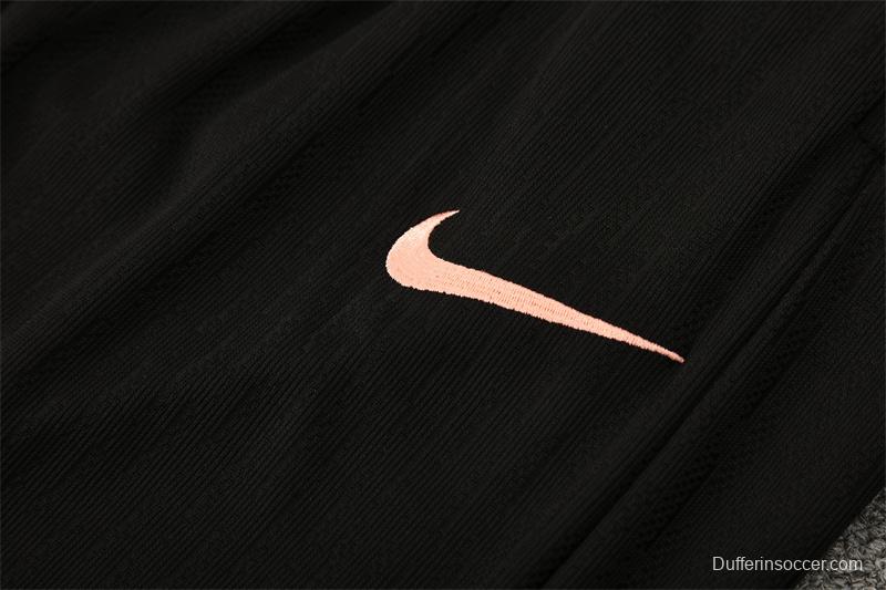 Player Version 25/26 France Black Half Zipper Jacket+Long Pants