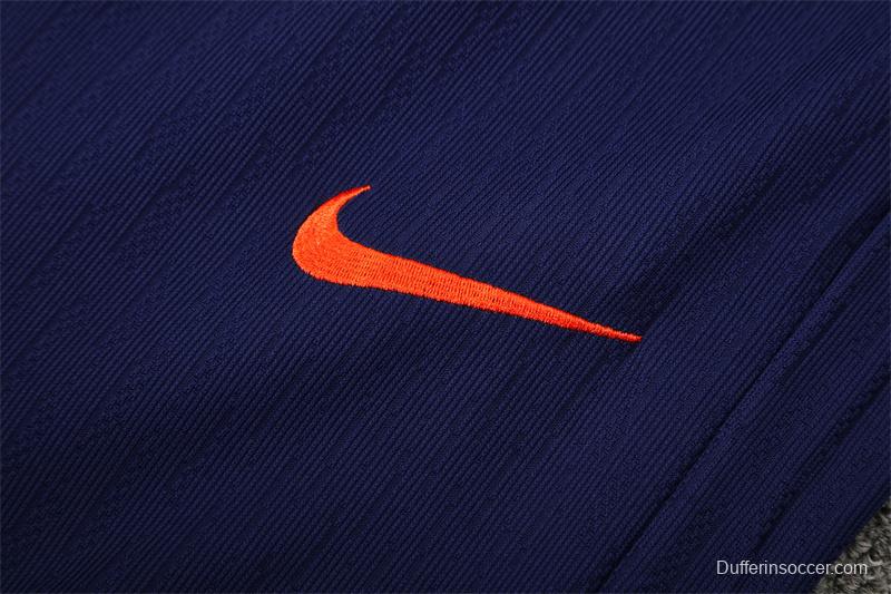 Player Version 25/26 Barcelona Orange T90 Half Zipper Jacket+Long Pants