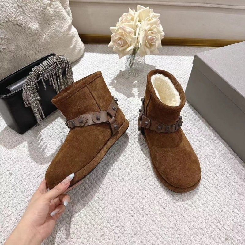 Balenciaga F022 Winter Wool Ankle Boots Snow Boots - F022