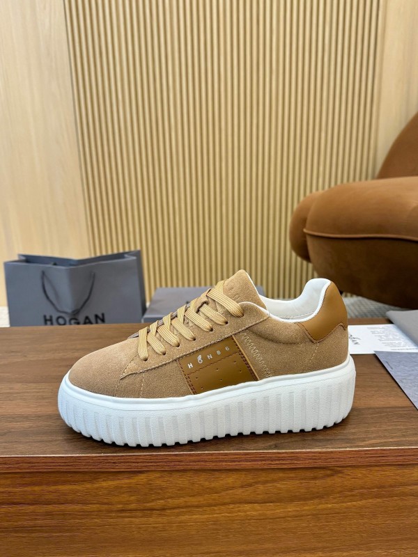 Hogan H-STRIPES Series Couple Thick Sole Biscuit Shoes Casual Sneakers - AS00310