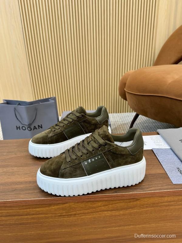 Hogan H-STRIPES Series Couple Thick Sole Biscuit Sneakers Casual Sports Shoes - AS00310