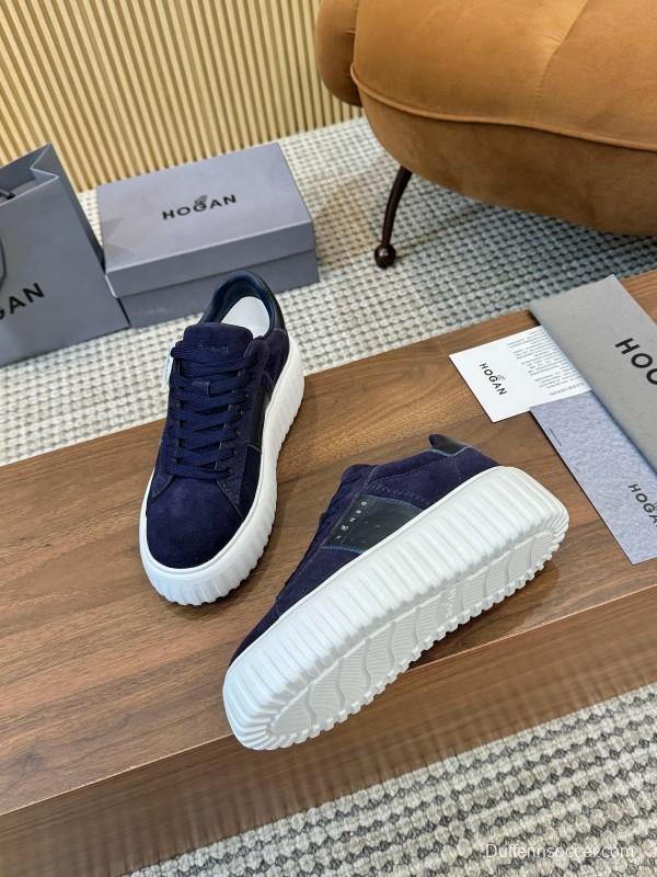 Hogan H-STRIPES Series Couple Thick Sole Biscuit Sneakers Urban Leisure Shoes - AS00310