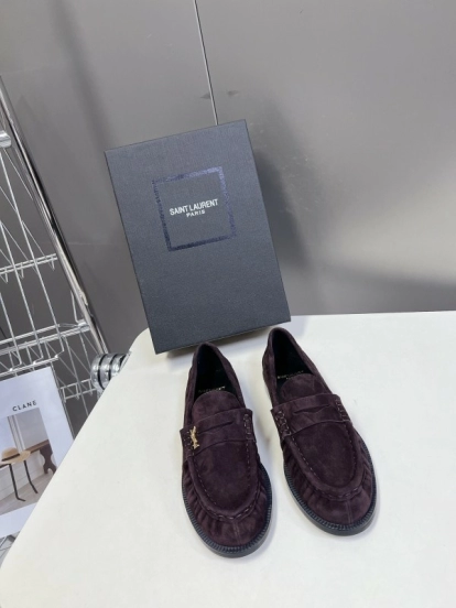 Saint Laurent Classic Loafer Leather Shoes - KFY00350