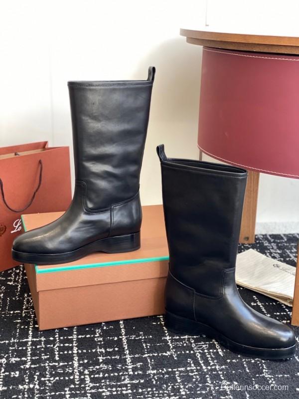 Brunello Cucinelli Classic Spring BC Calfskin High-Top Thick Sole Equestrian Boots - KFY00450