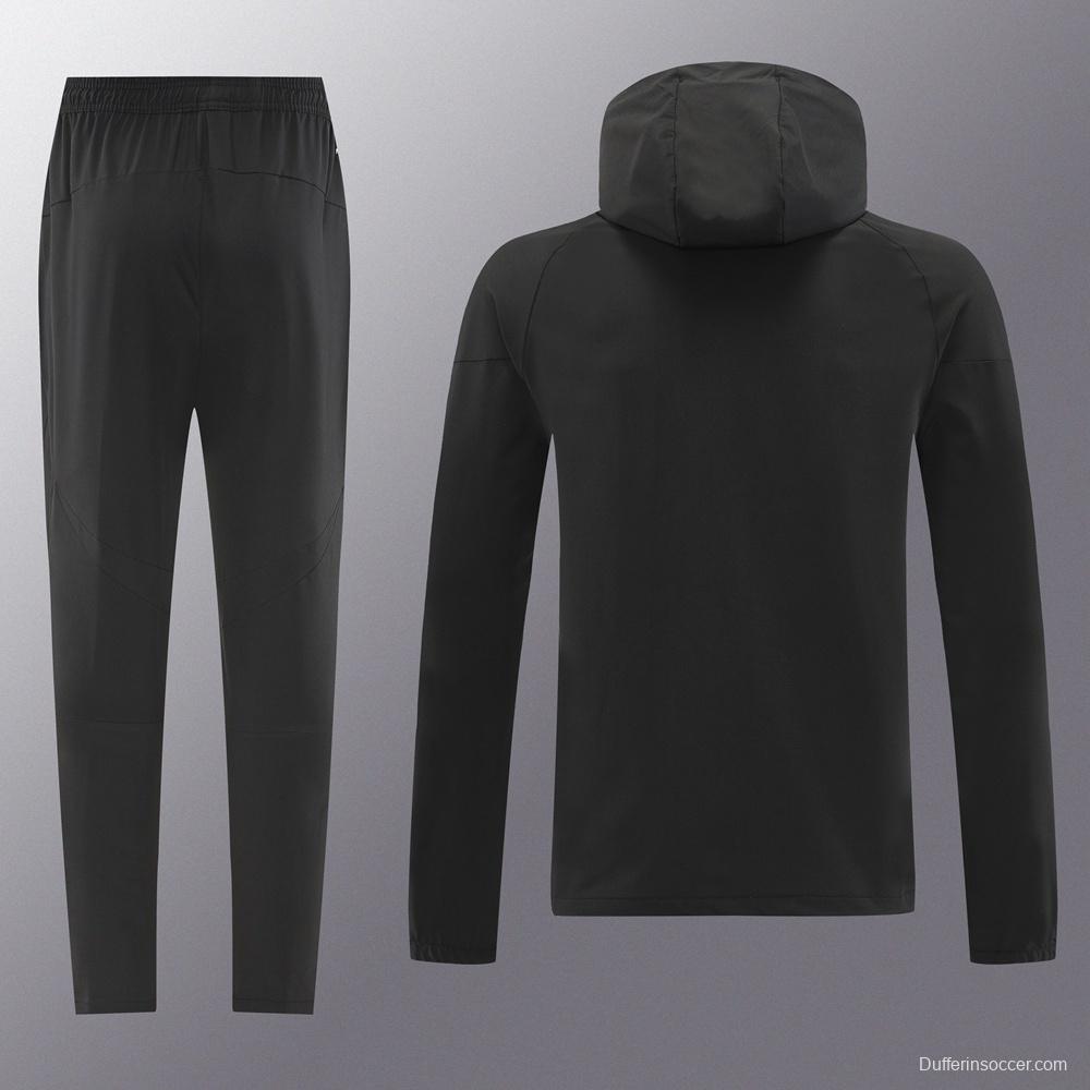 2025 Adidas Black Half Zipper Jacket+Long Pants S-2XL