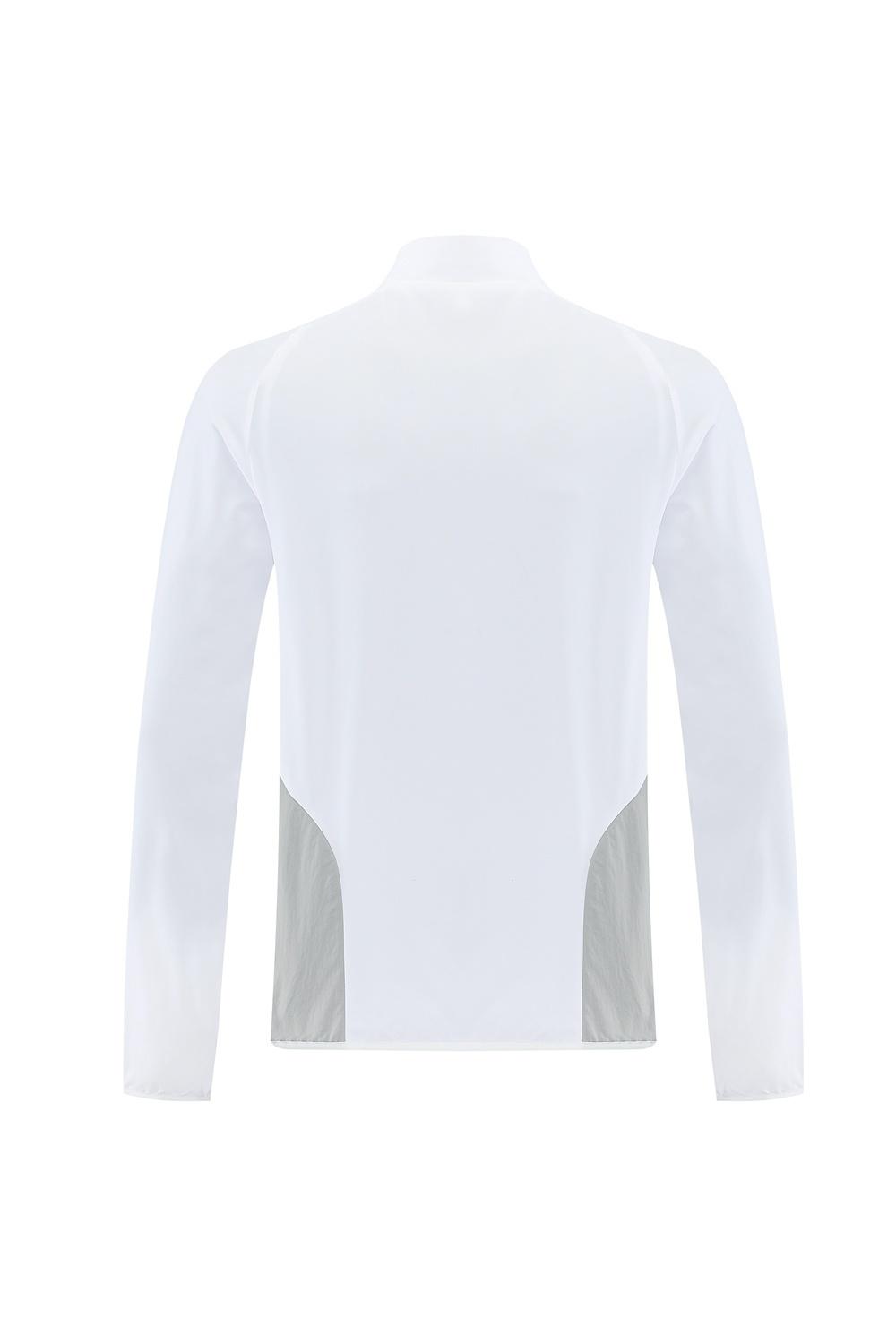 25/26 Real Madrid White Half Zipper Jacket+Long Pants S-3XL