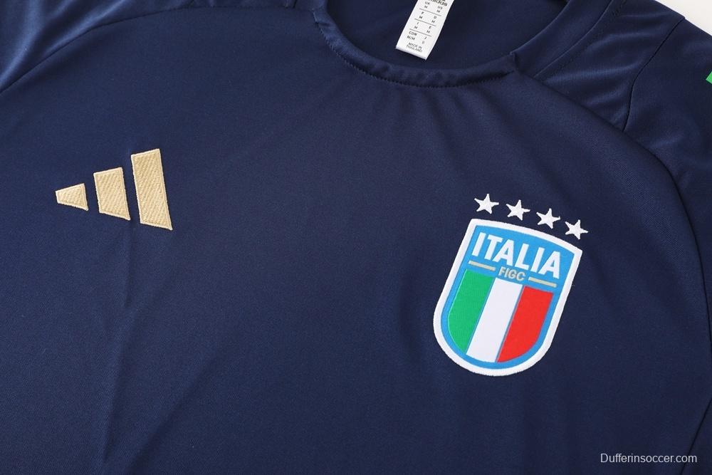 2025 Italy Royal Blue Short Sleeve+Soccer Shorts